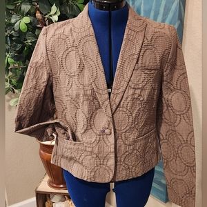 Simply Vera by Vera Wang long sleeve medium brown crop jacket